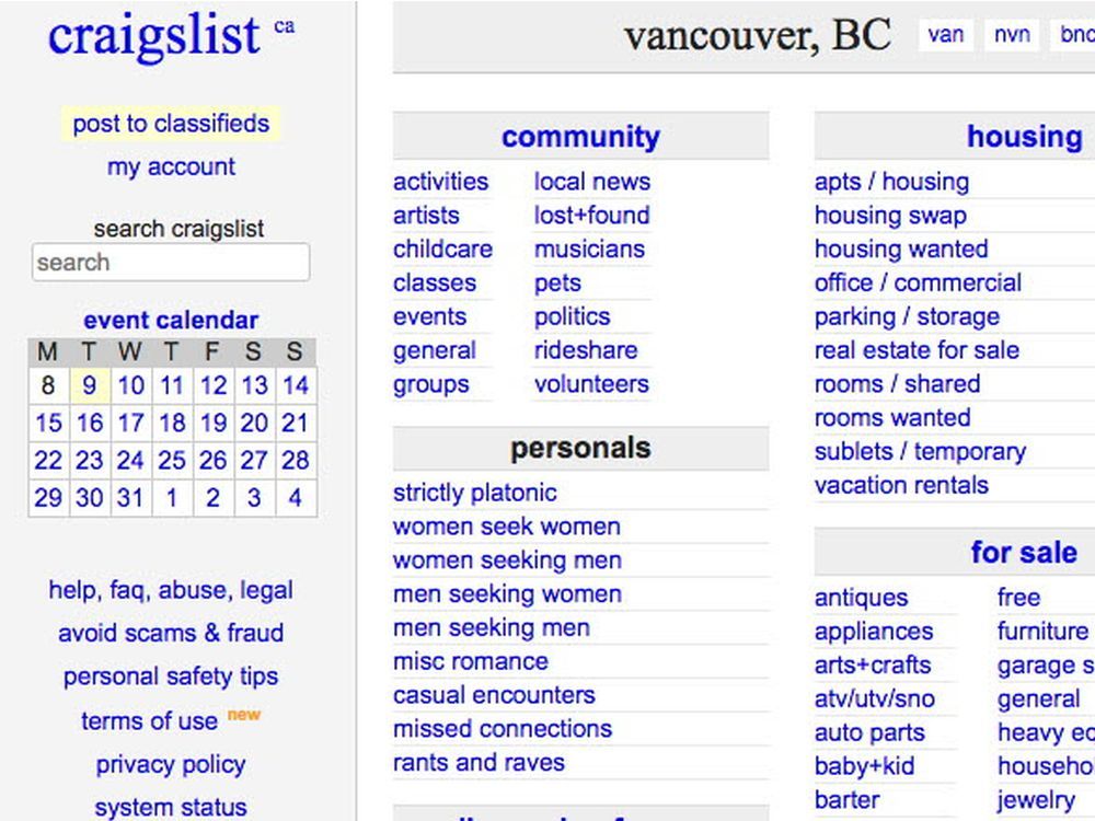 Personals replacement vancouver craigslist for 11 New